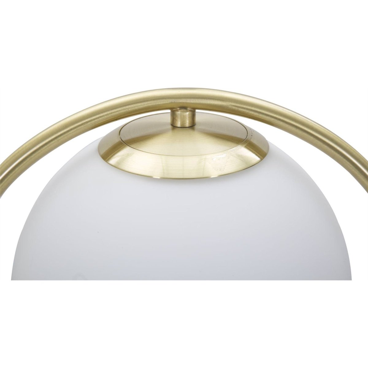 Lampe à poser en fer et verre globe GLAM doré et blanc, RECOLLECTION