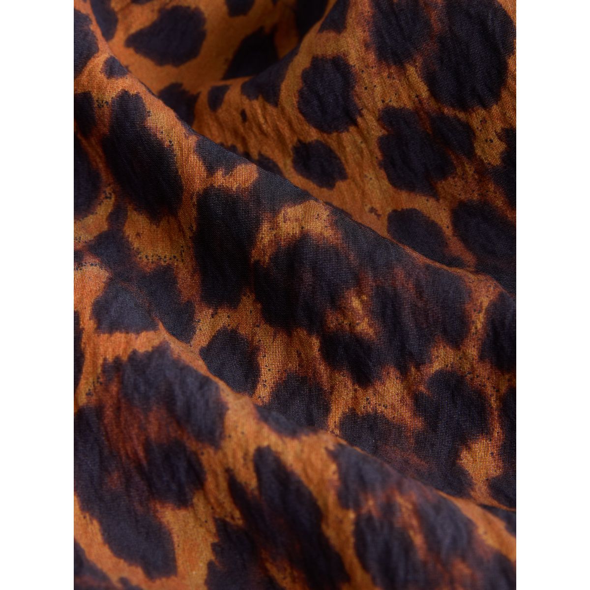 Robe courte à manches longues et col noué imprimé animal, NEXT