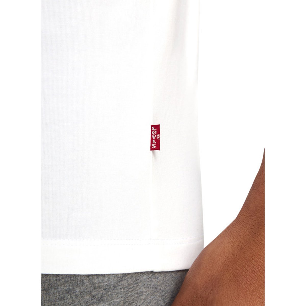 Lot de 2 t-shirts en coton blancs à coupe droite et cols ronds blanc, LEVI'S