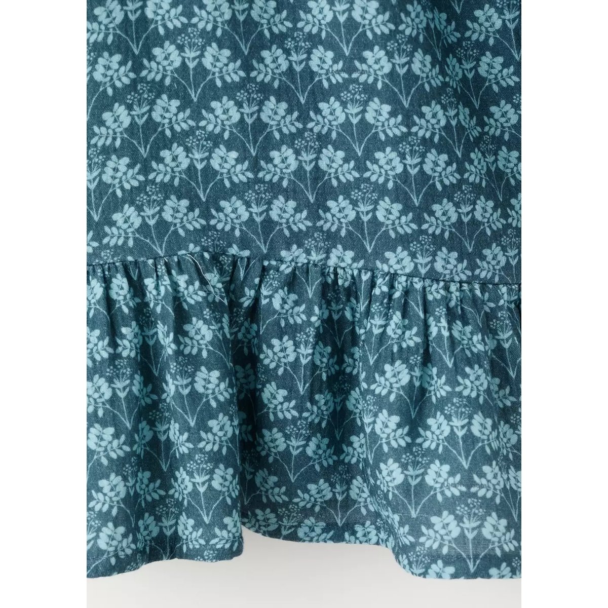 Robe coton fleurs émeraude, MANGO BABY