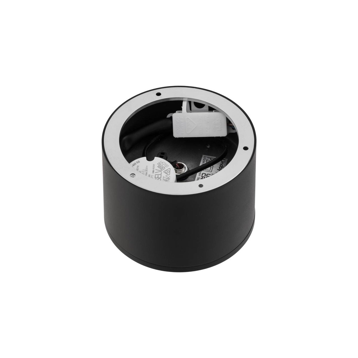 Plafonnier en aluminium moderneLED, Nivoria noir, LINDBY