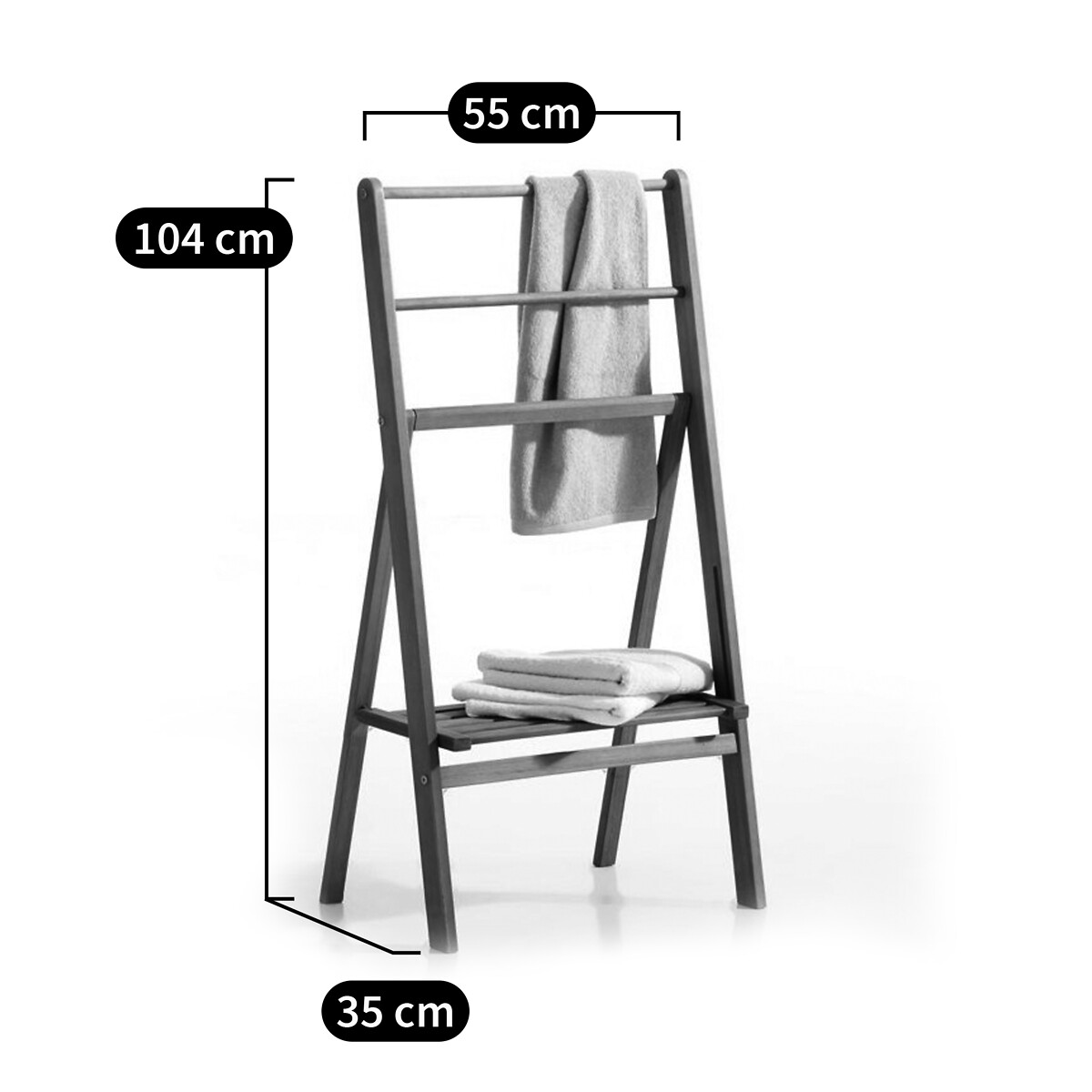 Locuste Folding Acacia Towel Rack acacia, SO'HOME