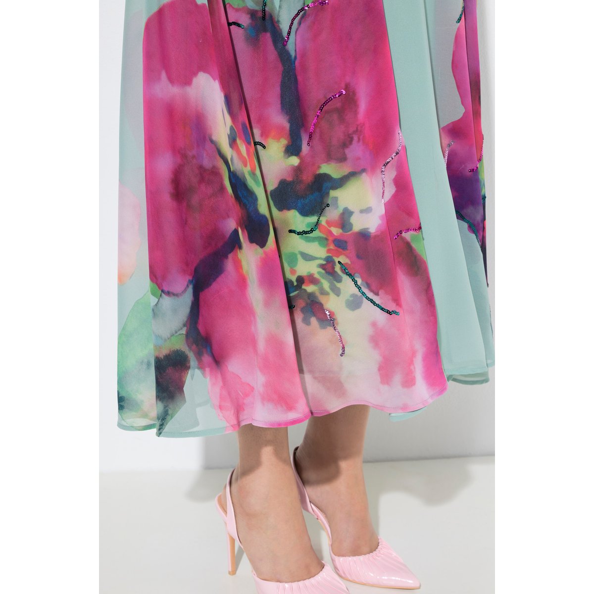 Robe maxi sans manches, col montant baie, ULLA POPKEN