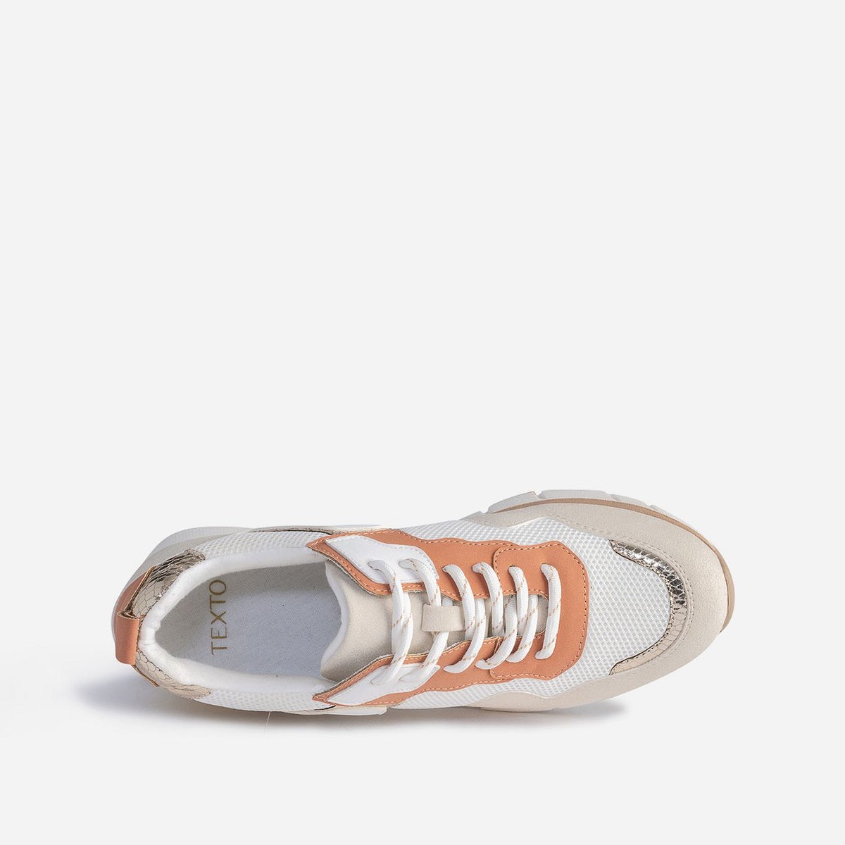 Basket HALISSE blanc/rose, TEXTO