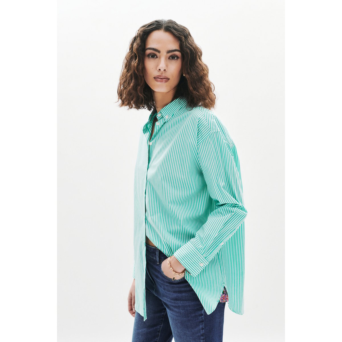 Chemise Cbrendita vert menthe, CAROLL