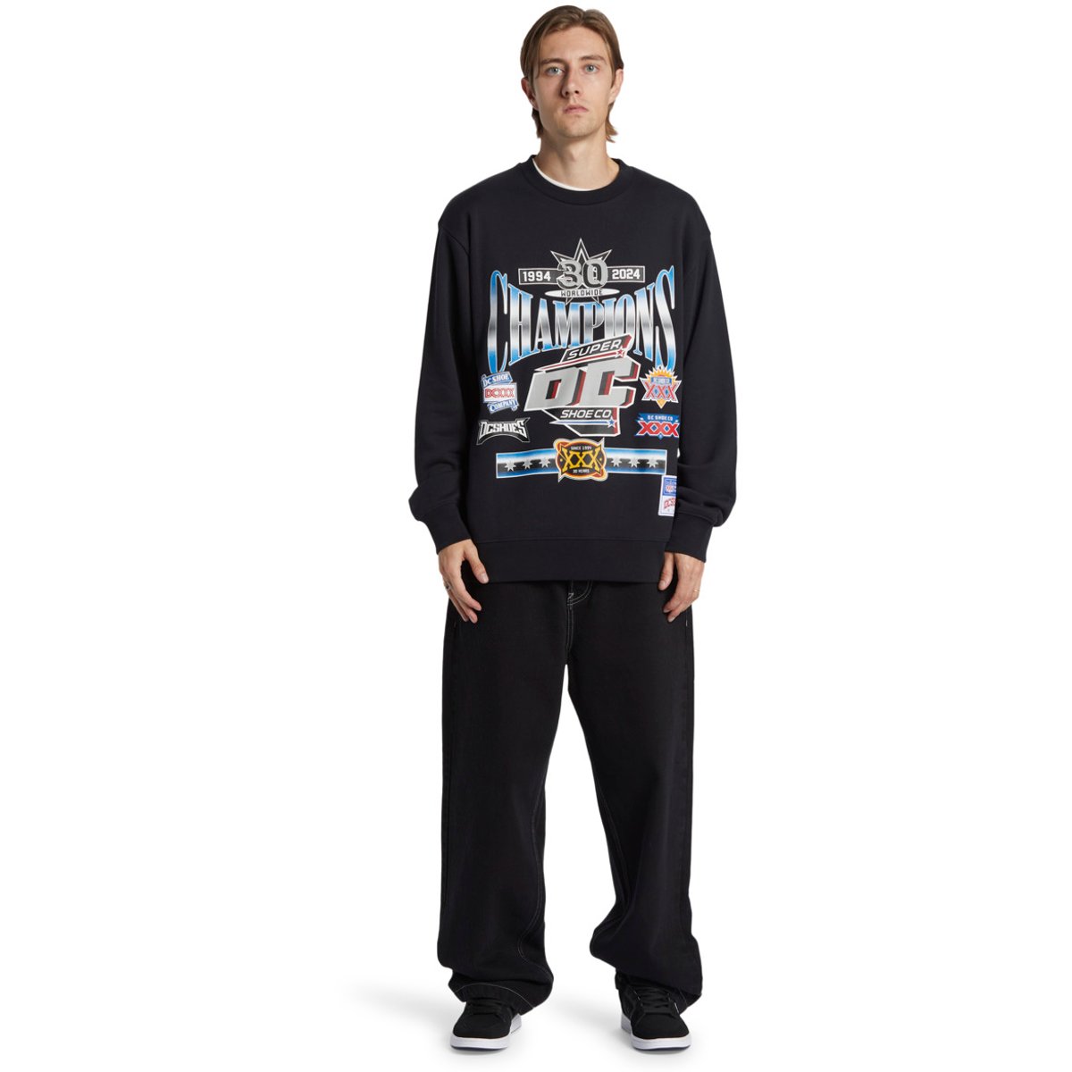 Sweat OLD CHAMPS. noir black, DC SHOES
