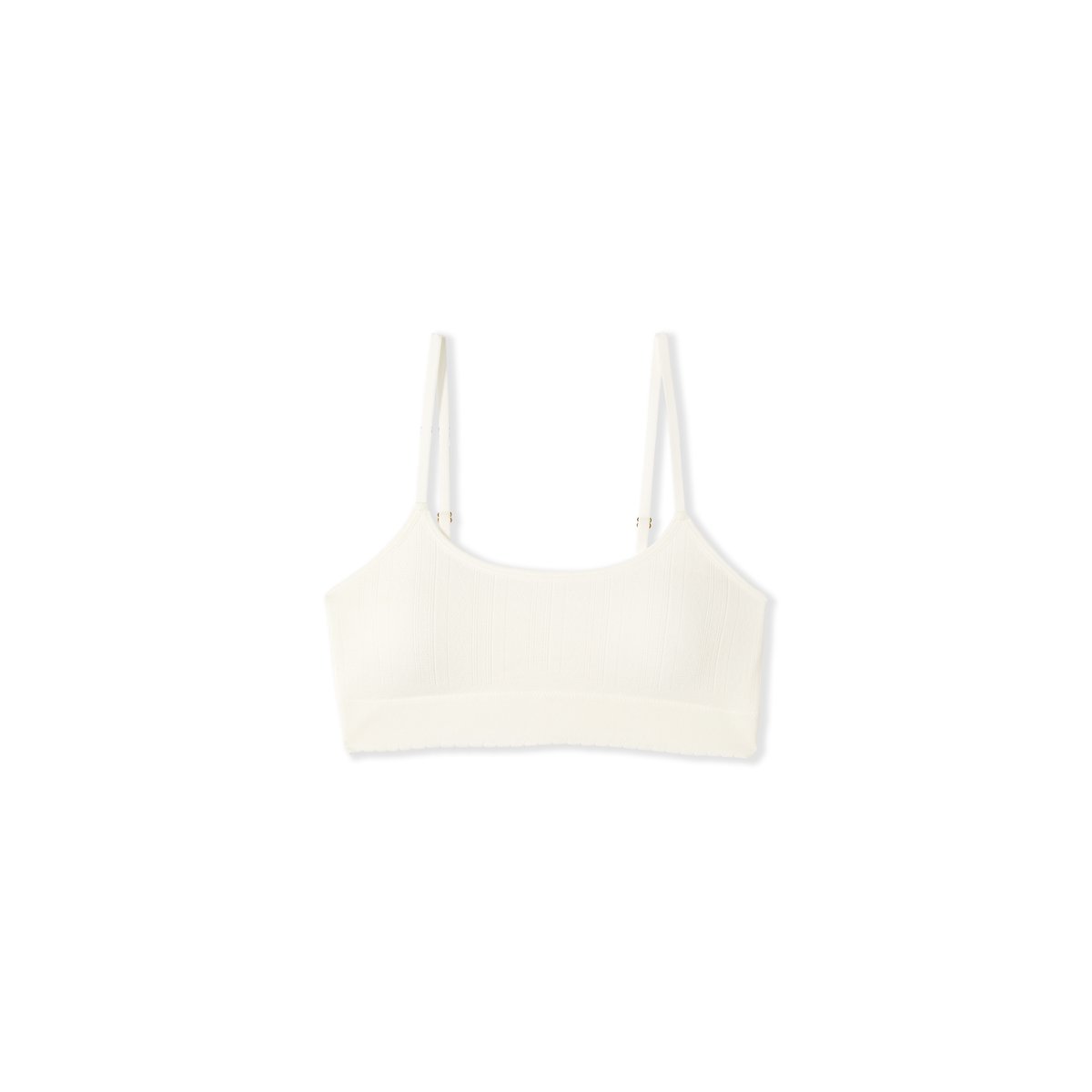 Soutien-gorge brassière en pointelle DAILY SEAMLESS ecru, ETAM