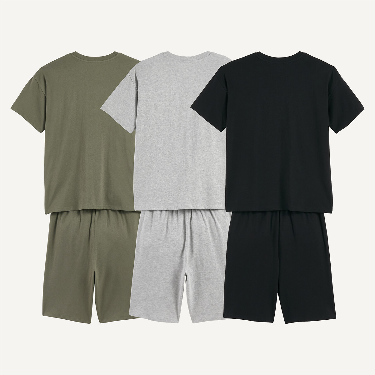 . kaki + gris chiné + noir, LA REDOUTE COLLECTIONS