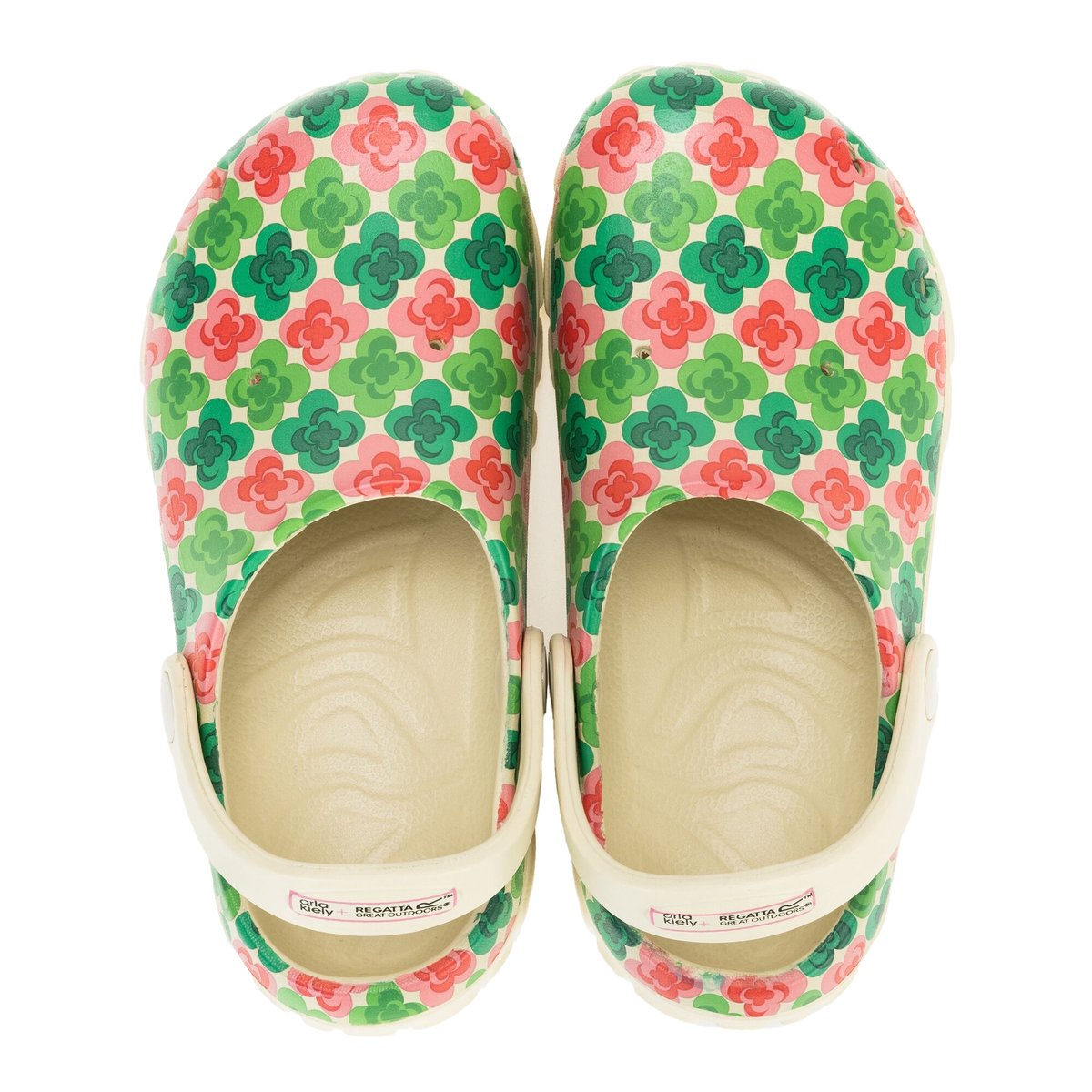 Sabots motif/style fleur ORLA KIELY vert, REGATTA