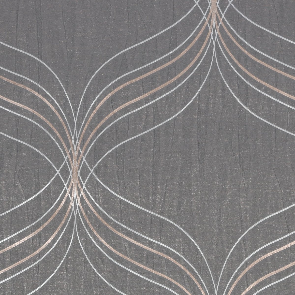 Papier peint Géométrique Effet Optique gris, BOUTIQUE