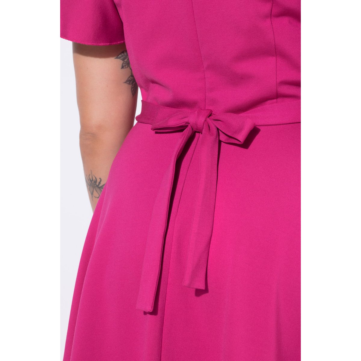 Robe de soirée longueur midi magenta, ULLA POPKEN
