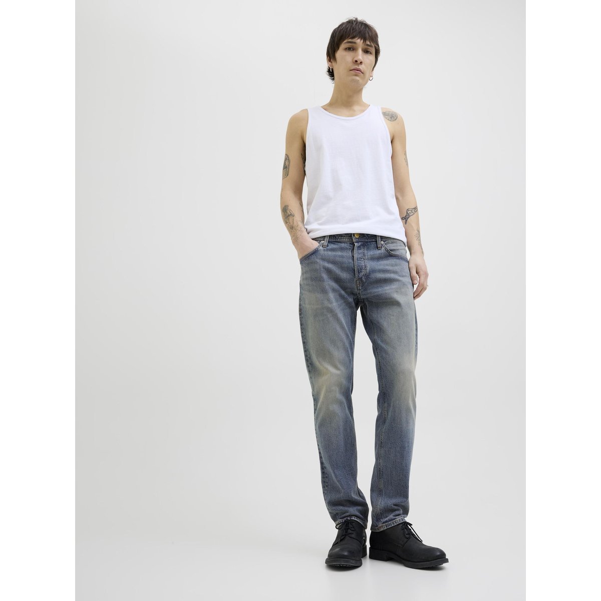 Jean Coupe Tapered blue denim, JACK & JONES