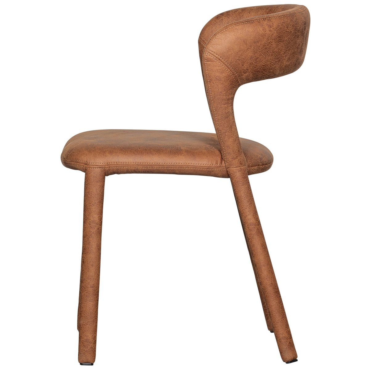 Lot de 2 chaises de salle à manger en polyester NOBLE cognac, WOOOD