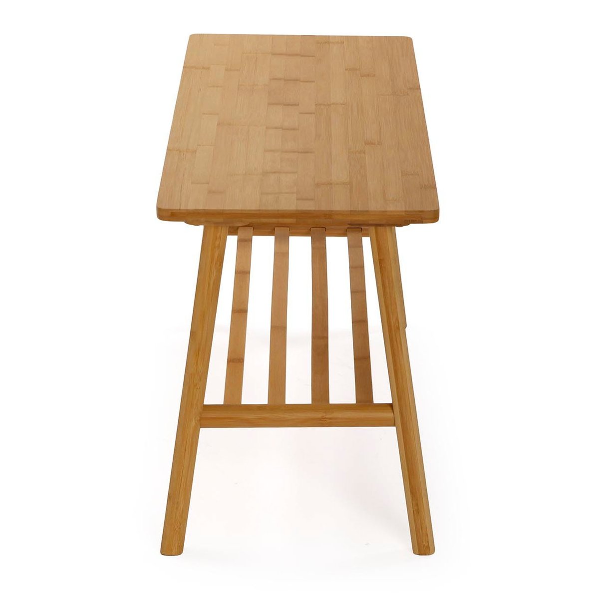 Banquette d'entrée en bambou avec étagère à chaussures 80x30x41cm bois, WADIGA