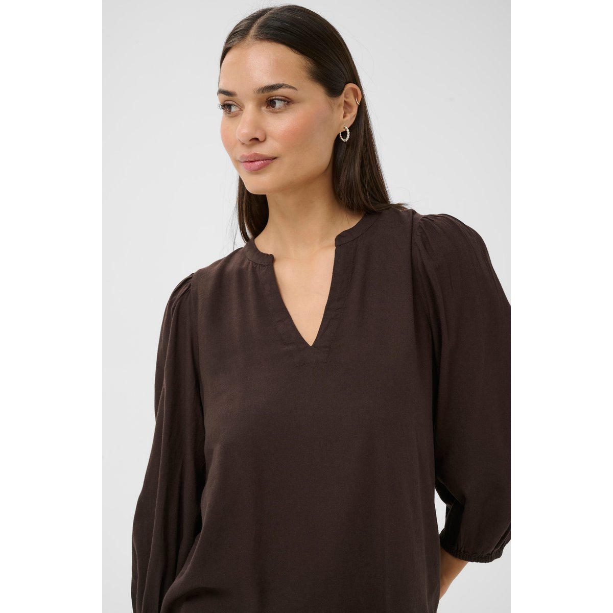 Blouse à manches courtes marron black coffee, KAFFE