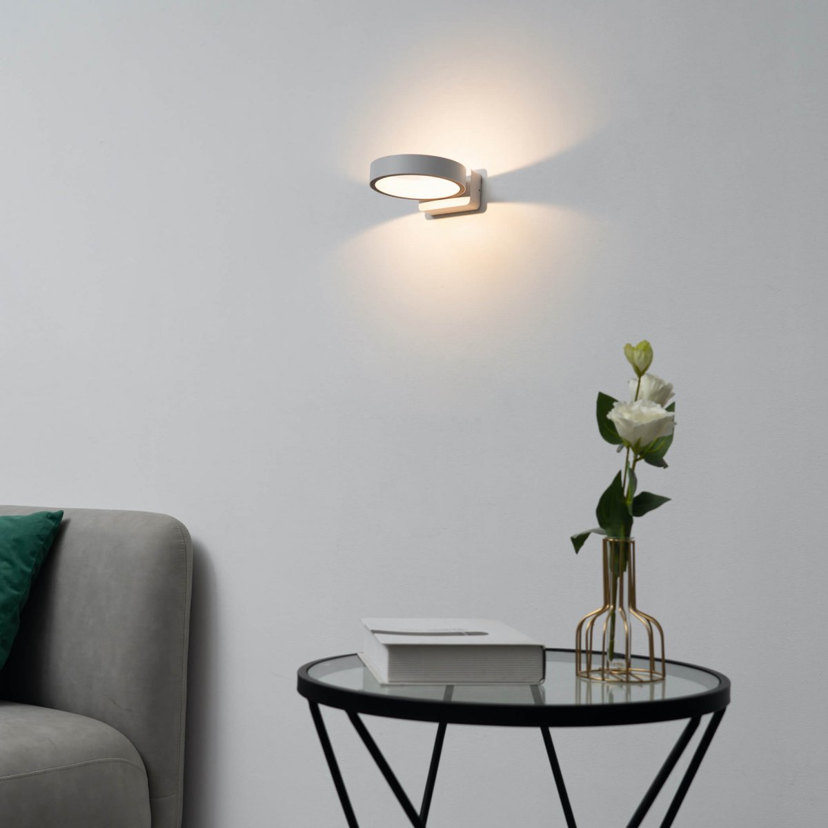 Applique LED circulaire murale - EYE blanc, KOSILUM