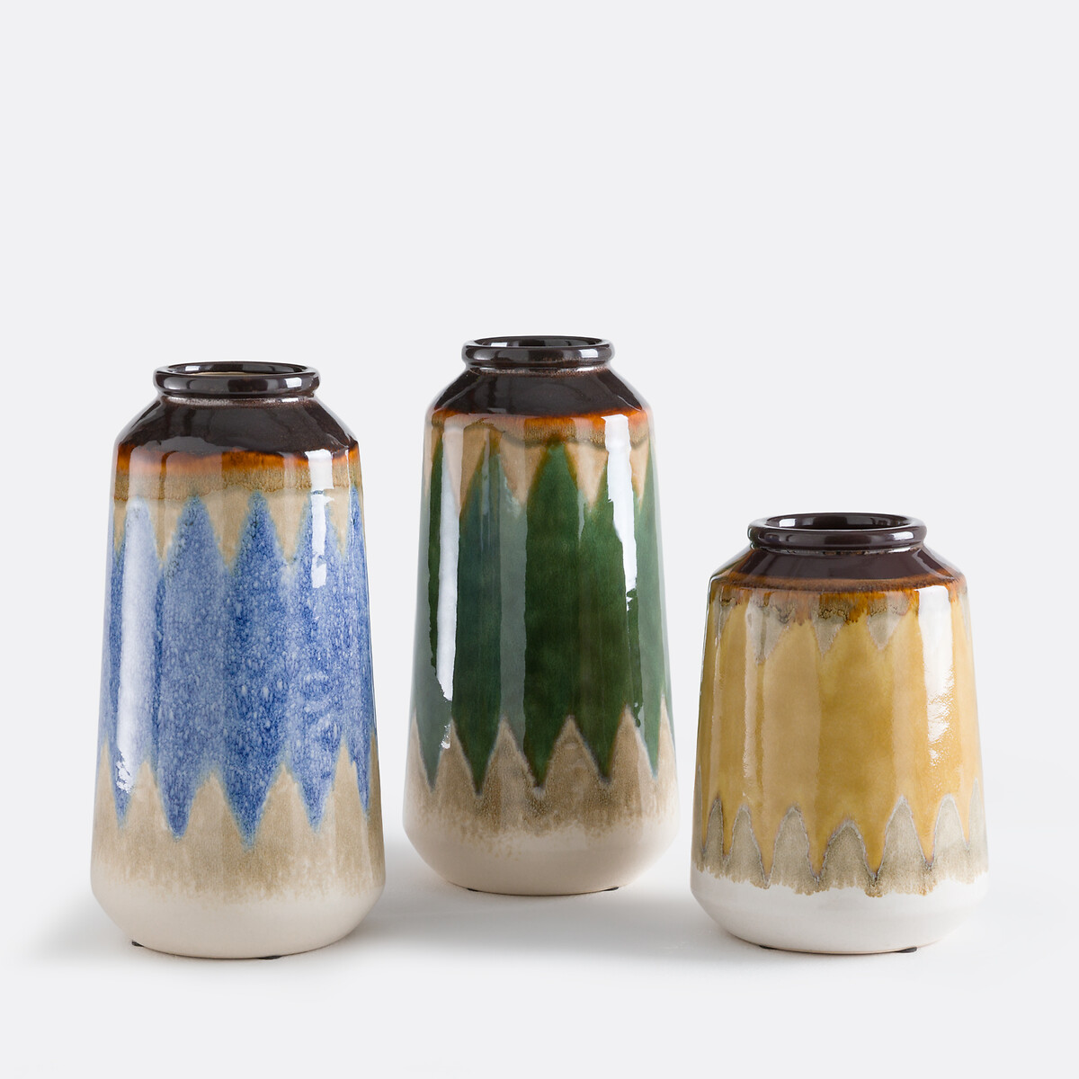 Vase bleu en céramique, hauteur 29 cm, ZIA multicolore, LA REDOUTE INTERIEURS