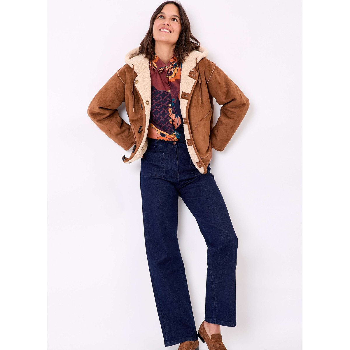 Manteau suède réversible SADAR camel sadar, LA FIANCÉE