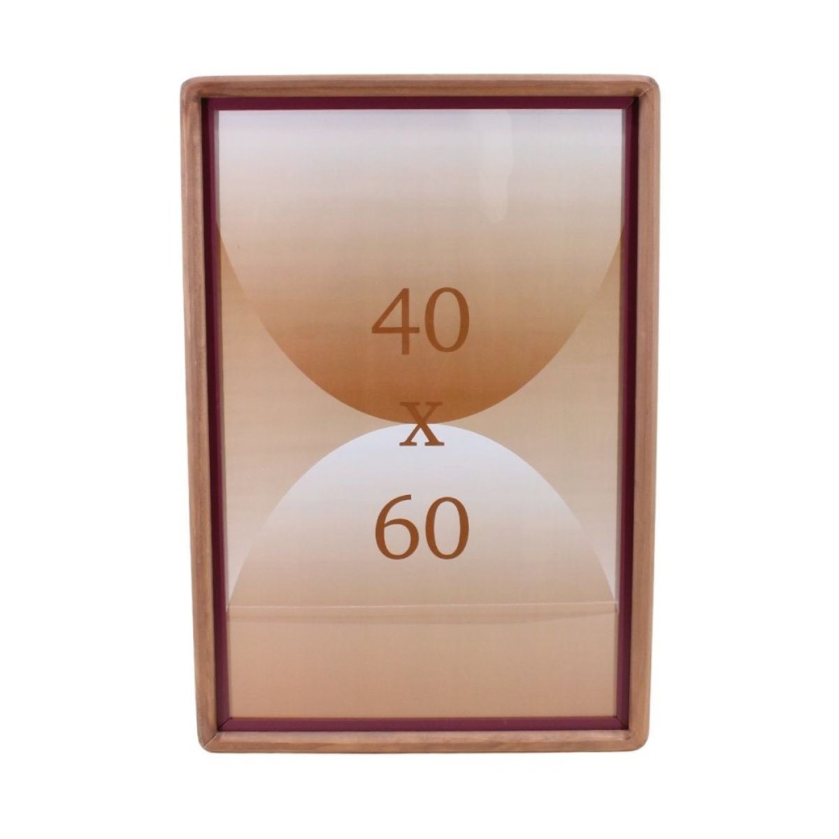 Cadre moulure ronde en bois 40x60cm naturel, ORNAMI