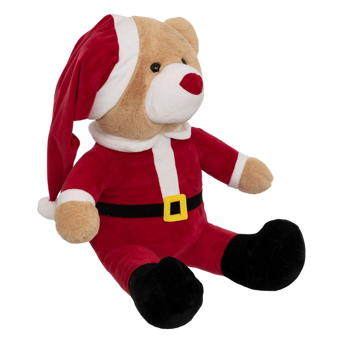 Peluche ours père Noël rouge, ATMOSPHERA