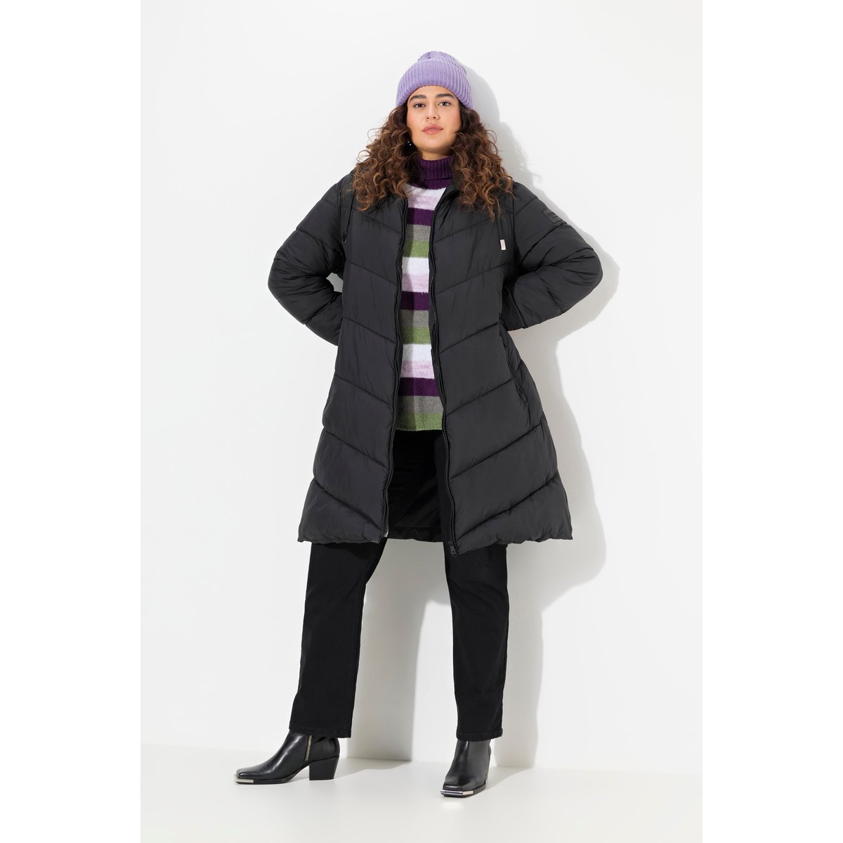 Manteau matelassé HYPRAR, tissu déperlant noir, ULLA POPKEN