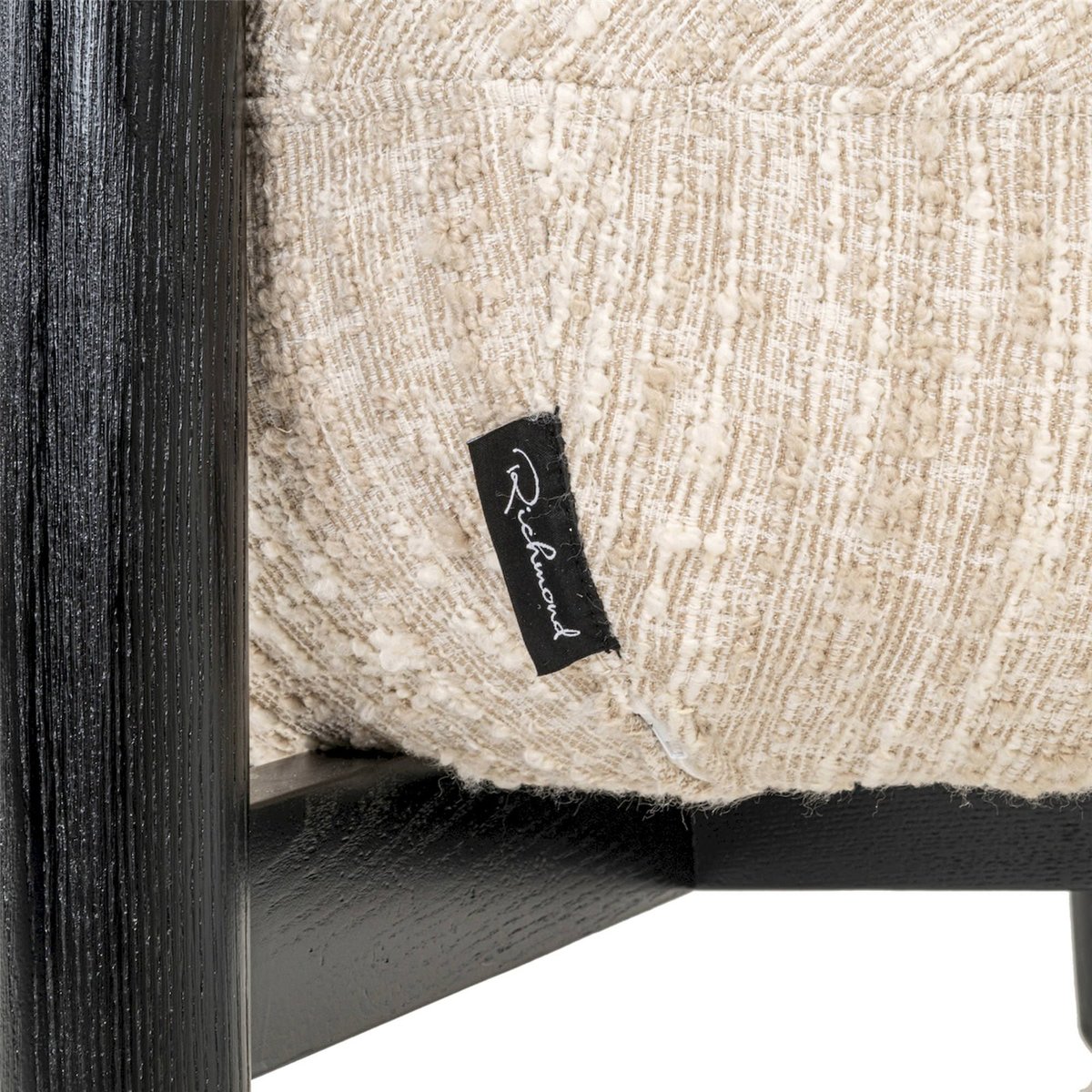 Fauteuil lounge forme organique Ornella beige angora doux, RECOLLECTION