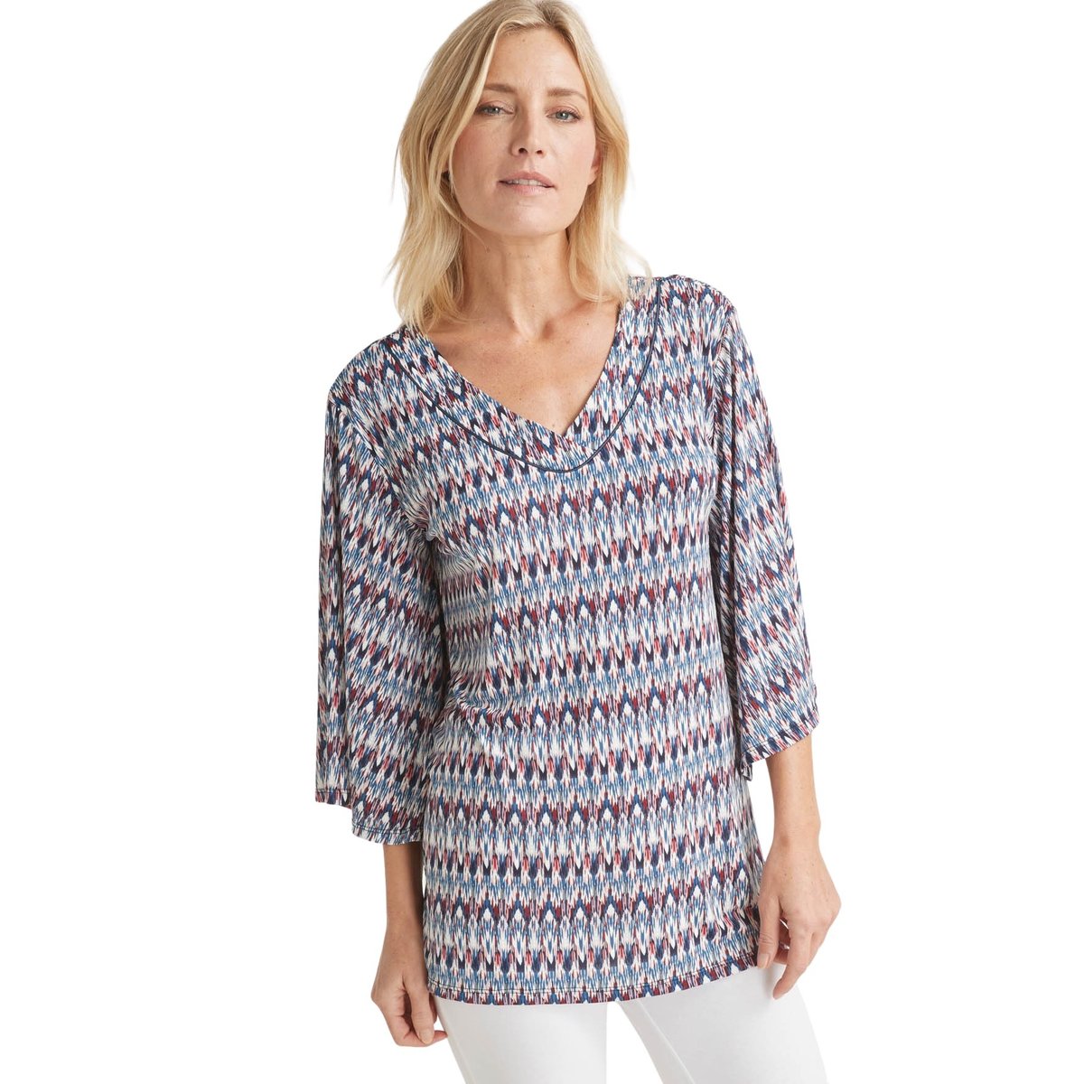 Tunique manches 3/4 pagode imprimé multicolore, DAXON