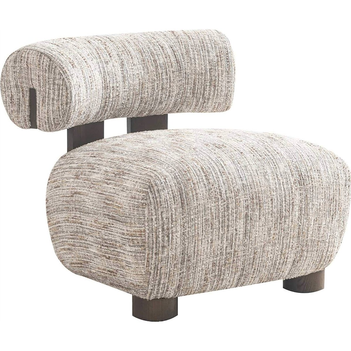 Chaise longue en coton bouclé, Arabella greige subtil, RECOLLECTION