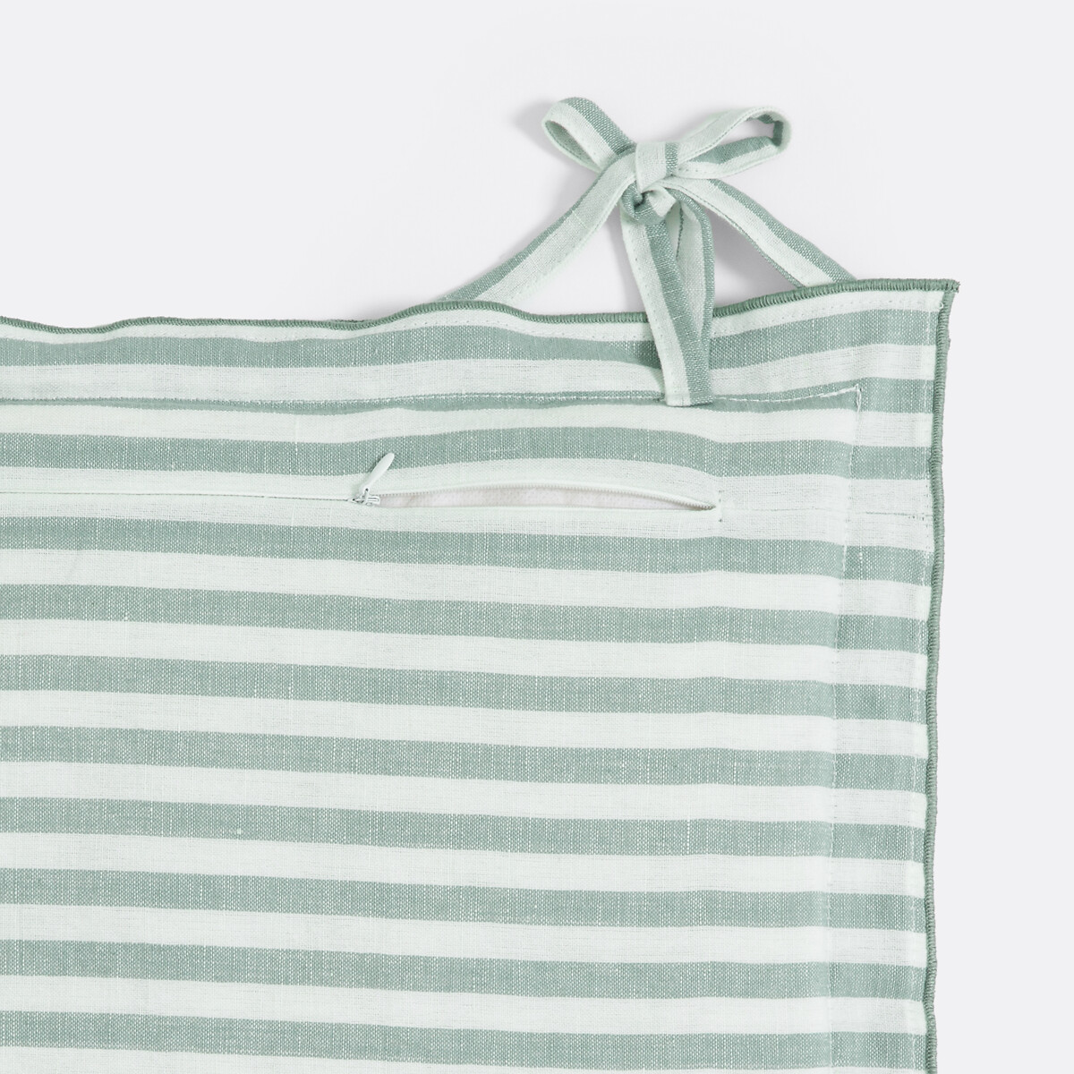 Cuscino per sedia a quadri, in cotone e lino, Cottage verderame, LA REDOUTE INTERIEURS