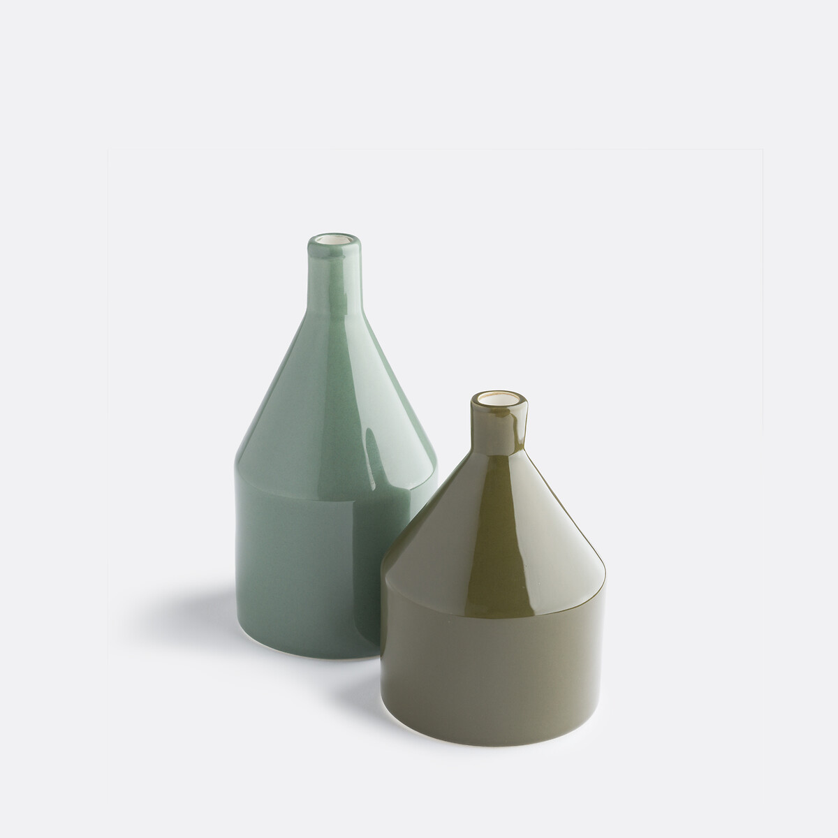 Vase en céramique H16 cm, Mirany vert olive, LA REDOUTE INTERIEURS