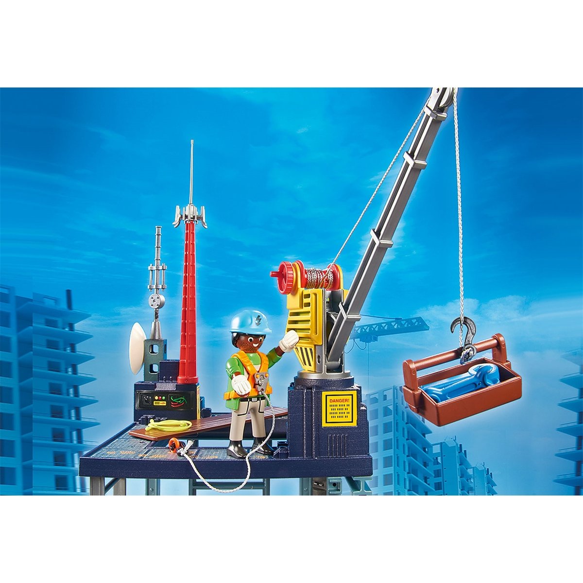Starter Pack Plateforme de construction rouge, PLAYMOBIL