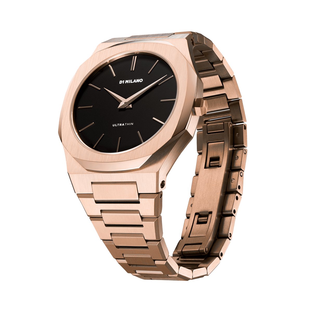 Montre Analogique ULTRA THIN doré rose noir doré rose, D1 MILANO