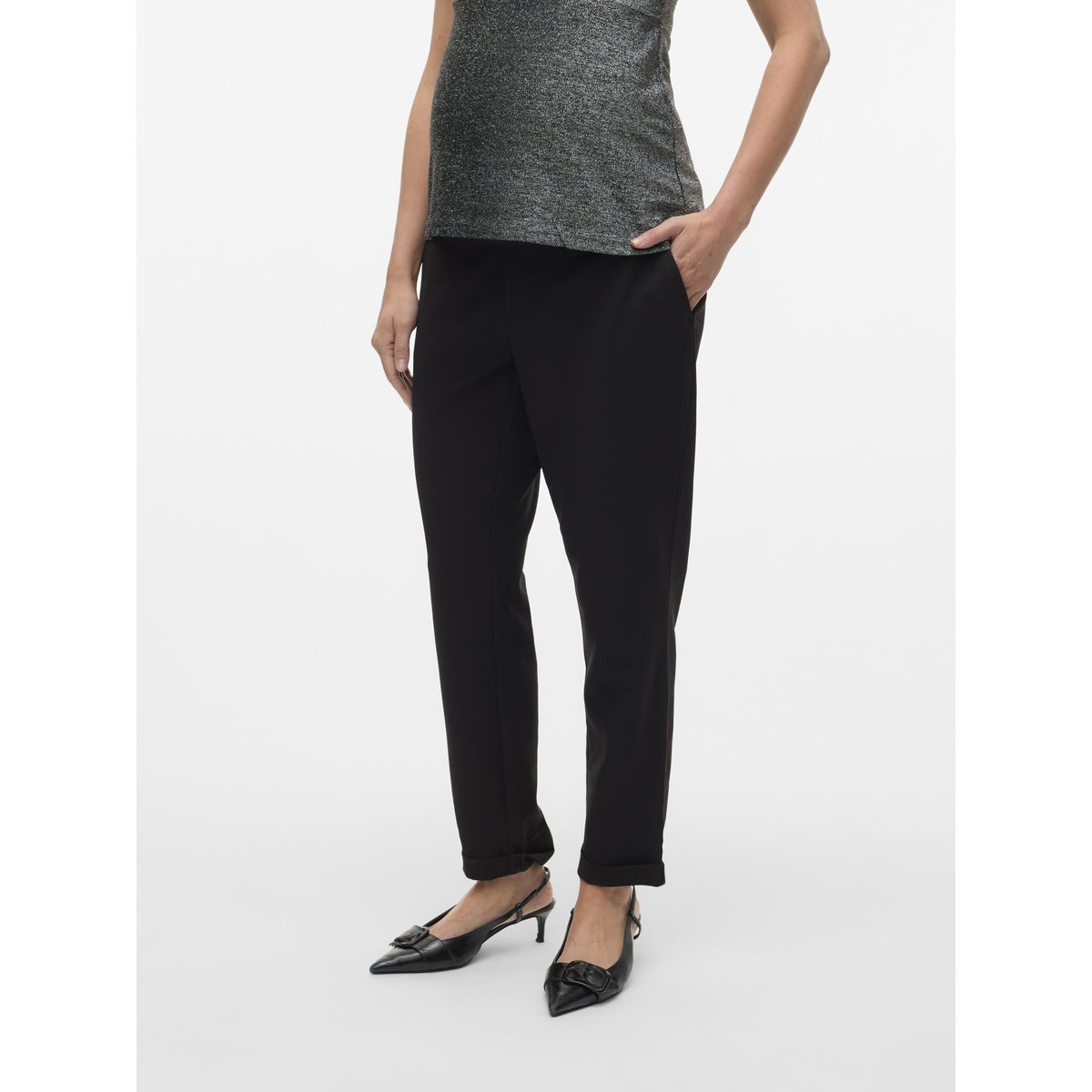 Pantalon noire - black, MAMA LICIOUS