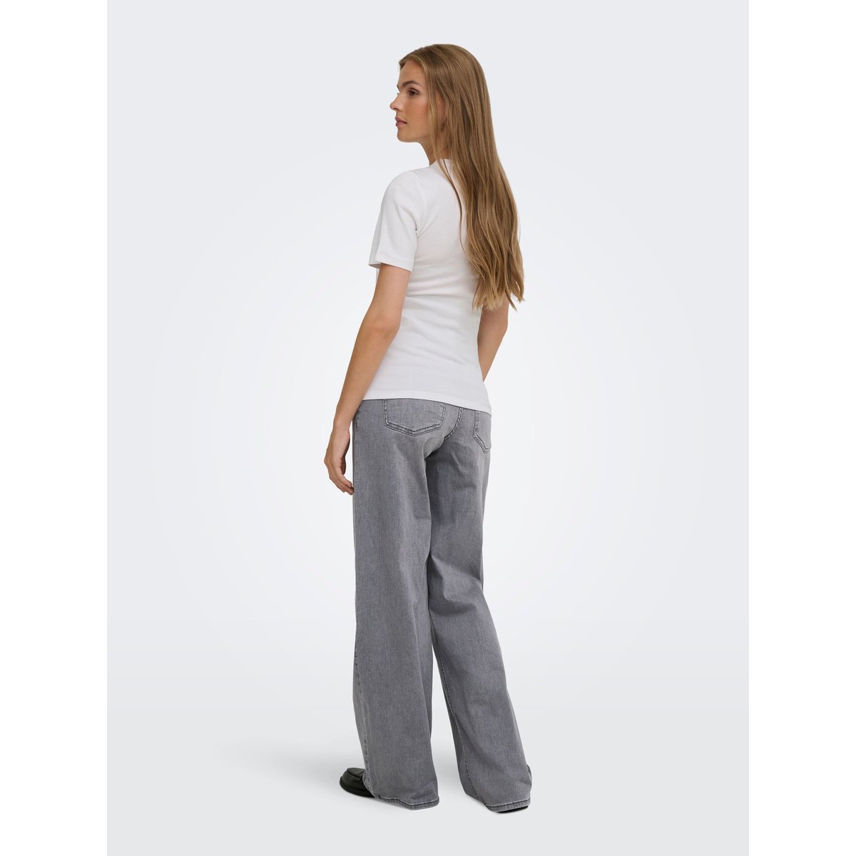 Jean À Jambe Large grey denim, ONLY