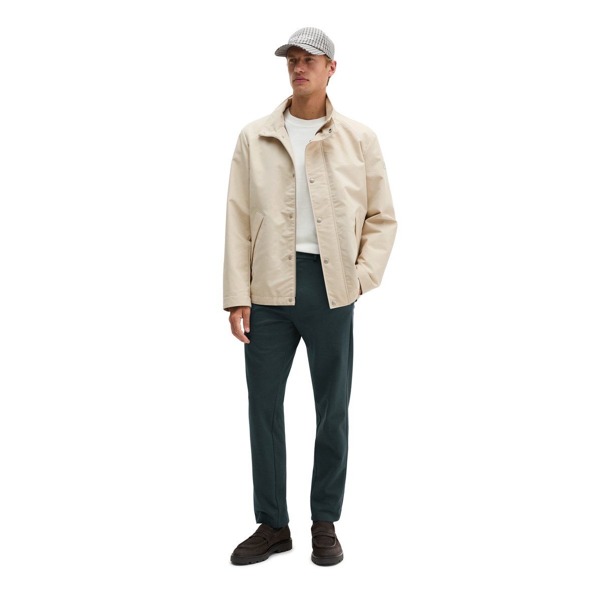 Veste en toile, coupe classique avec un léger rembourrage en Unifi REPREVE® beige, MARC O'POLO