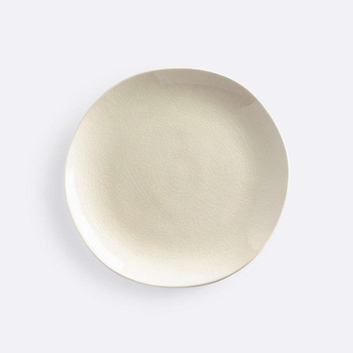 Lot 4 assiettes dessert craquelées, Gogain ecru, LA REDOUTE INTERIEURS
