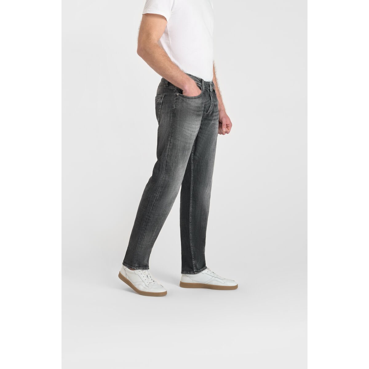 Jeans slim stretch 700/11, longueur 34 grey, LE TEMPS DES CERISES