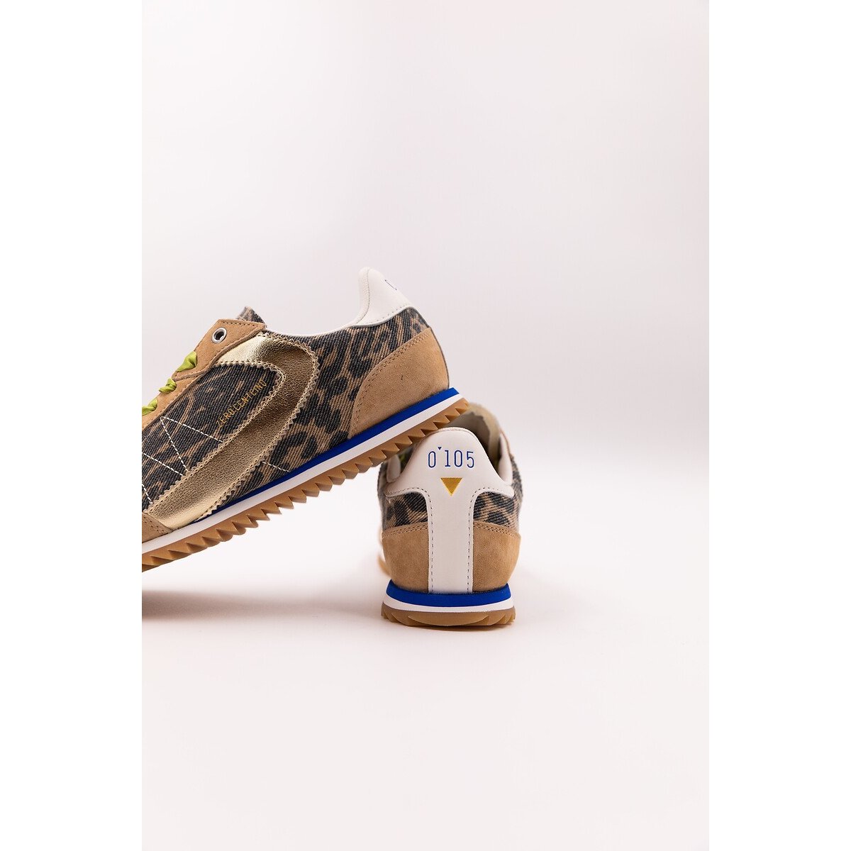 Scarpe da ginnastica in materiale misto Lina leopardata, 0-105