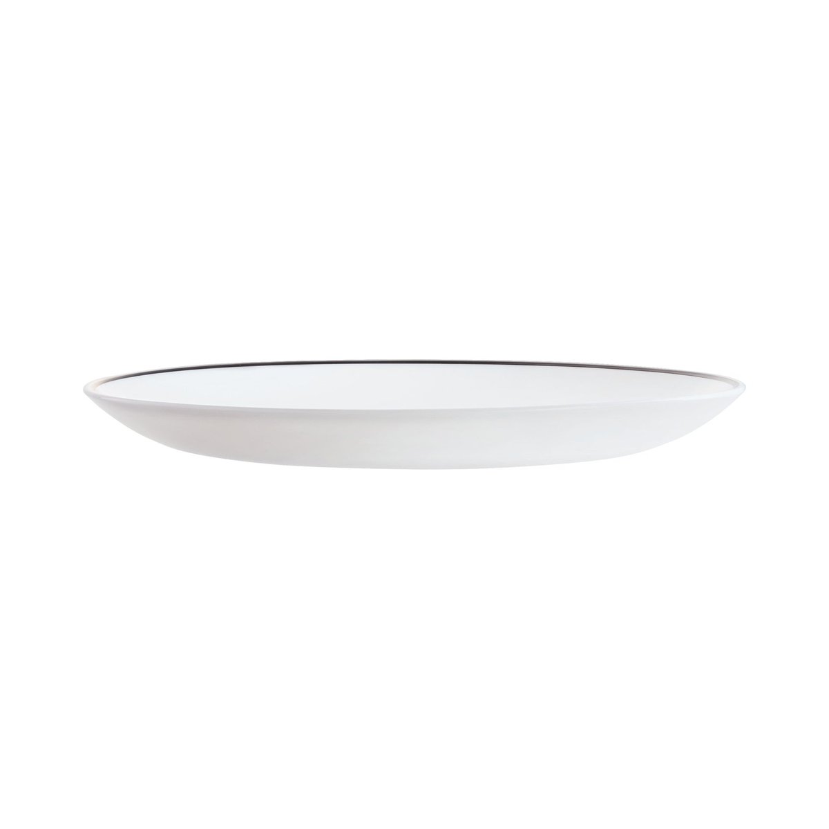 6 assiettes à dessert blanches filet noir 19 cm -DIWALI blanc, LUMINARC