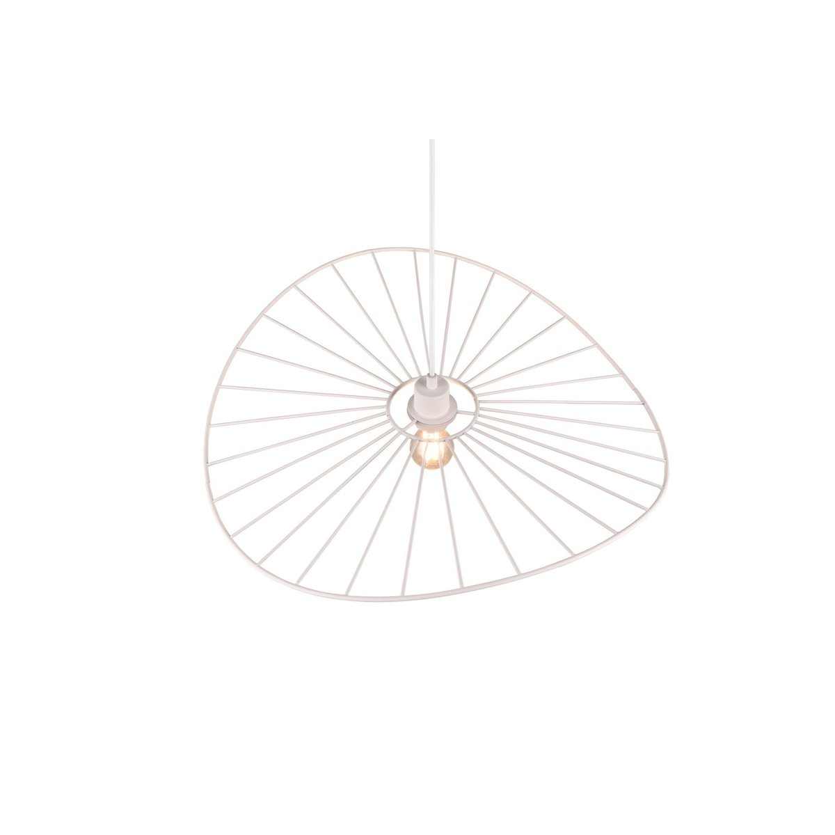 Suspension en métal bohème, D.60 , CHAPEAU blanc, TRIO