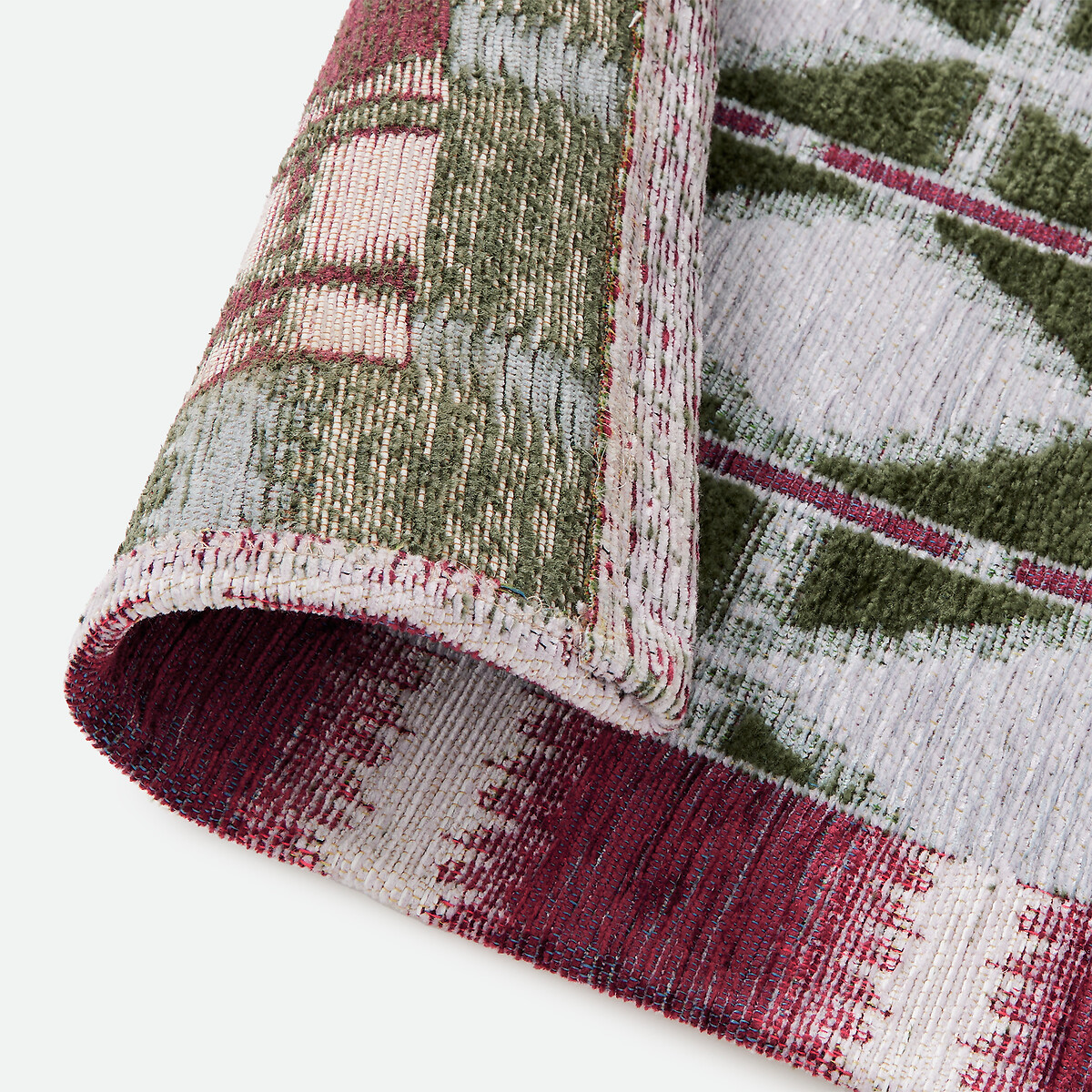 Tappeto con motivi geometrici, YSE blu grigio / rosa, LA REDOUTE INTERIEURS
