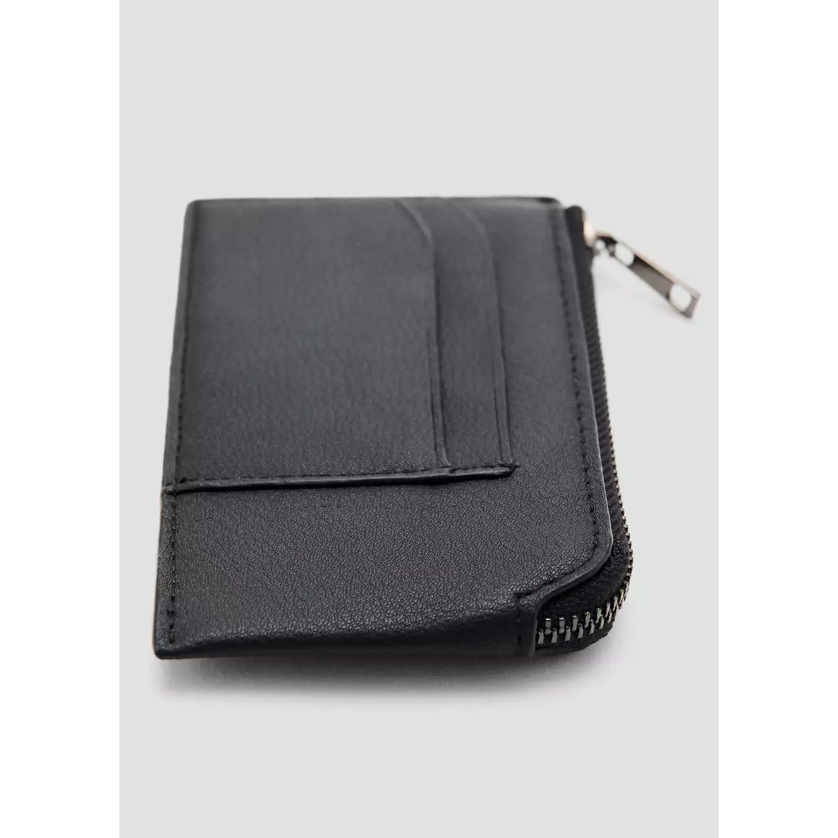 Porte-monnaie simili-cuir noir, MANGO MAN
