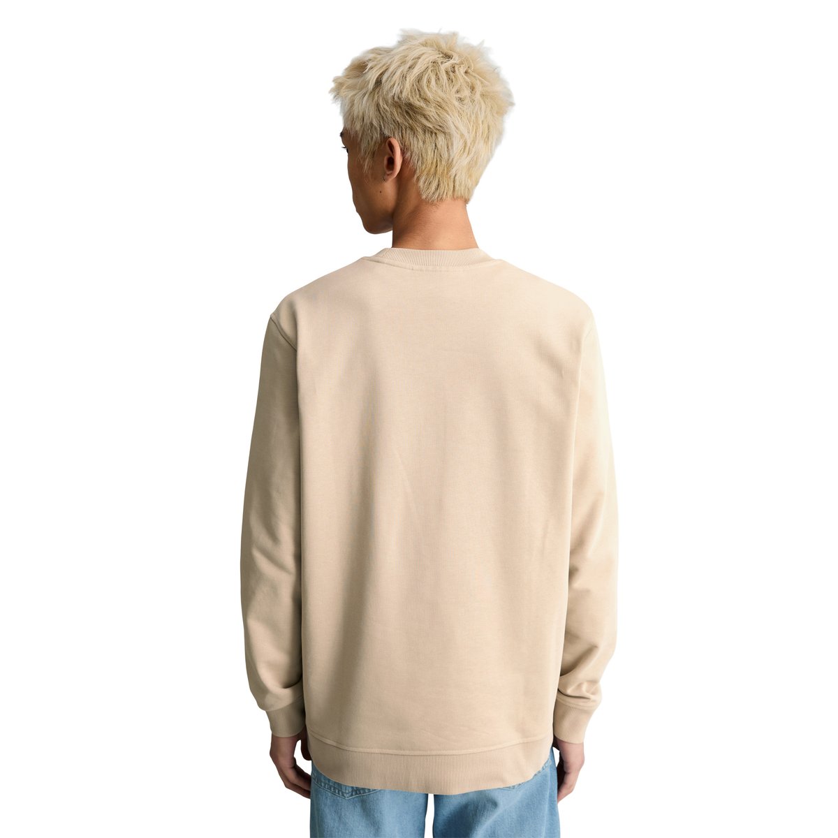 Sweat-shirt DfC régulier en sweat doux en coton bio beige, MARC O’POLO DENIM