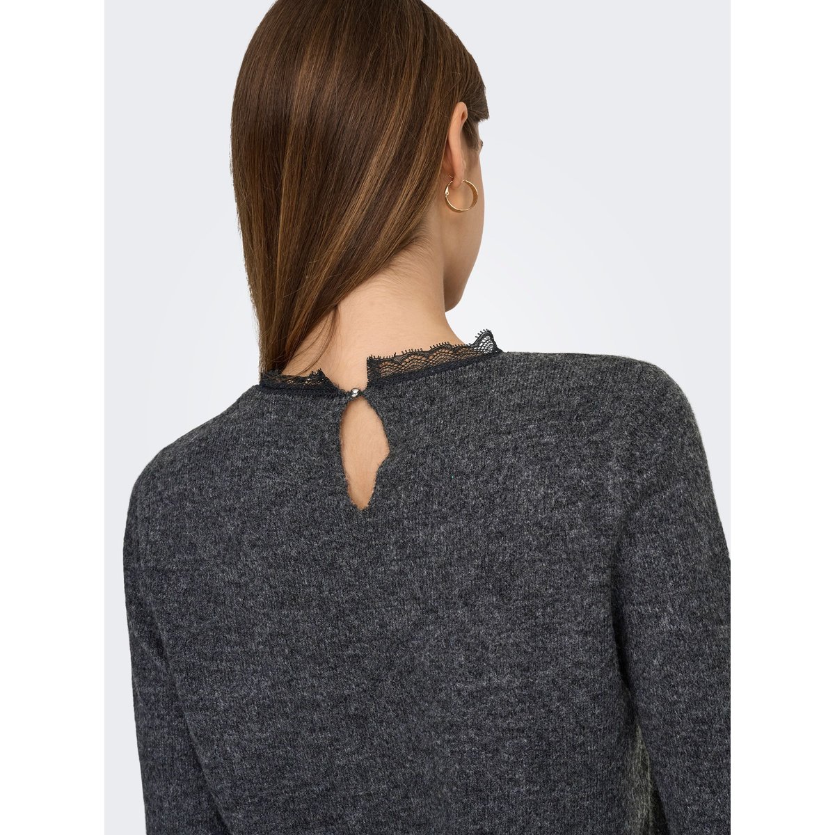 Pull En Maille dark grey melange, ONLY
