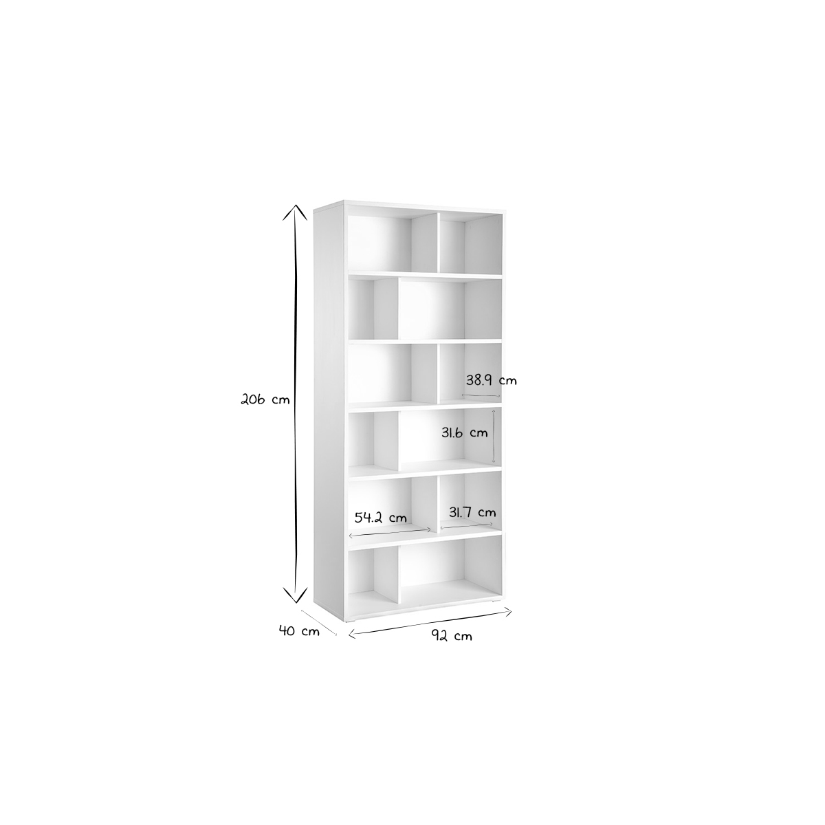 Bibliothèque design en bois L92 cm EPURE chêne clair, MILIBOO