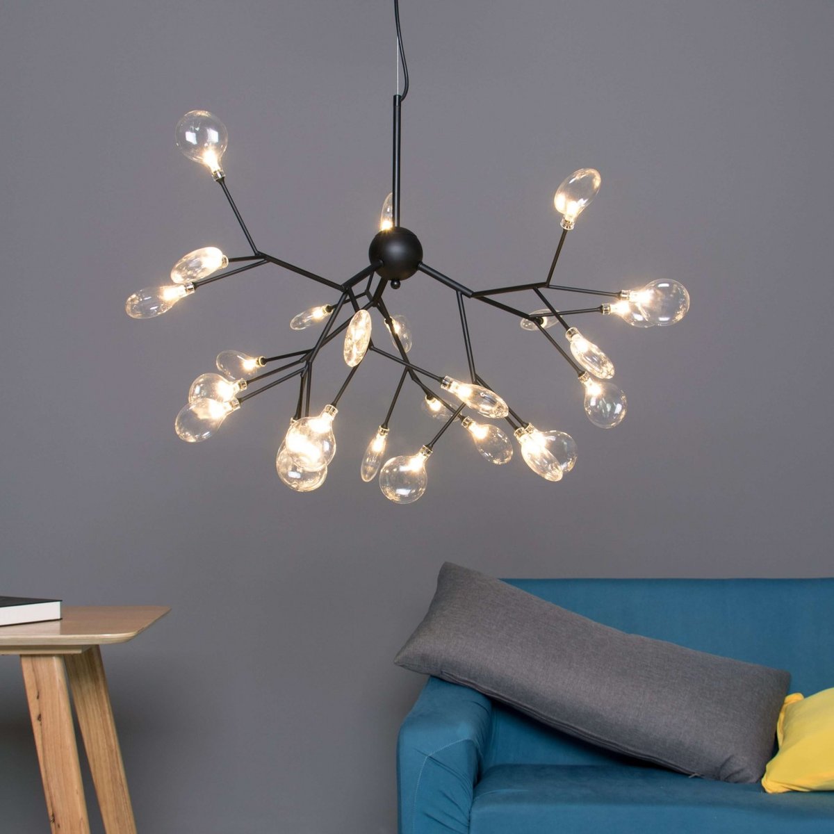 Luminaire extravagant 27 lumières- ARSINOE noir, KOSILUM