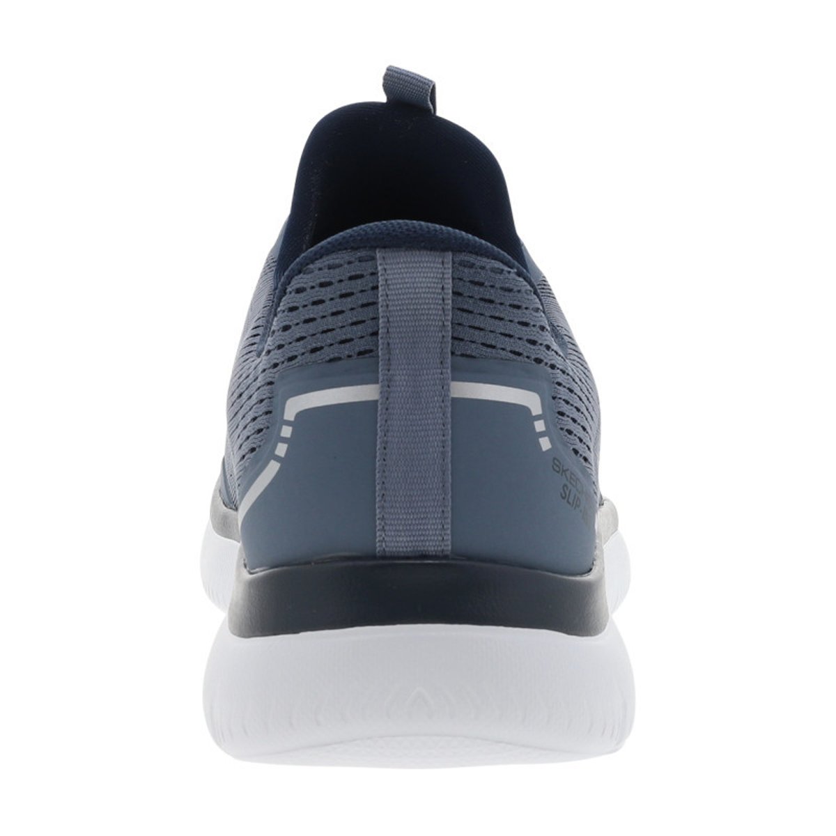 Baskets running bleu marine à semelle plate avec une fermeture slip-on bleu foncé, SKECHERS