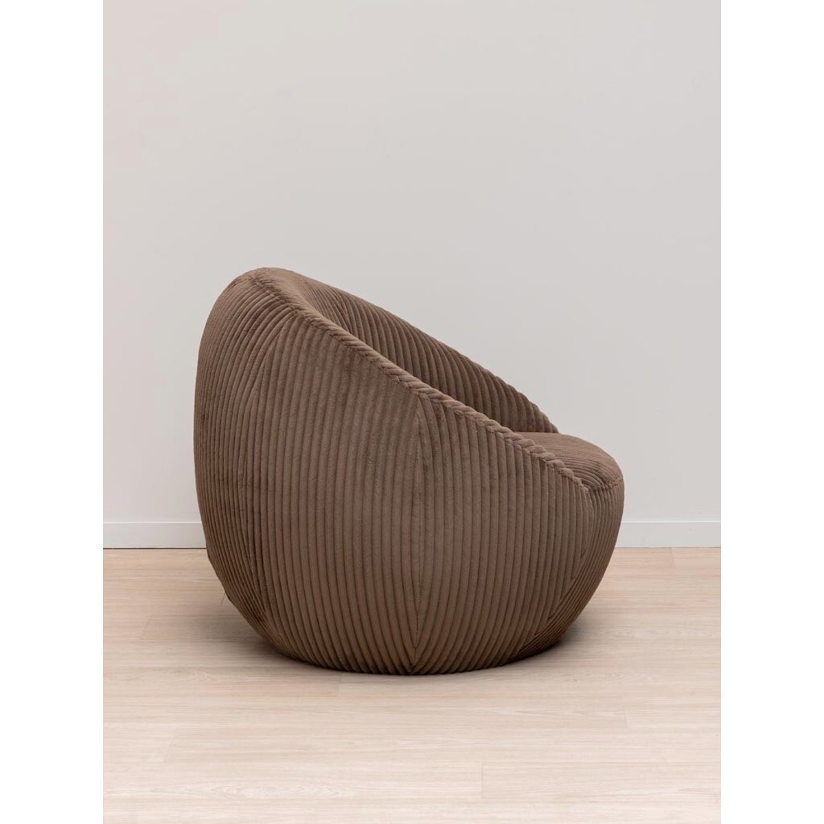 Fauteuil en polyester MOKA marron, CHEHOMA