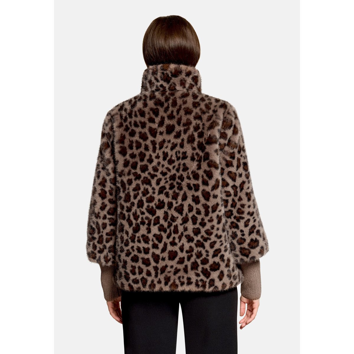 Veste en peluche à col droit taupe/marron, BETTY BARCLAY