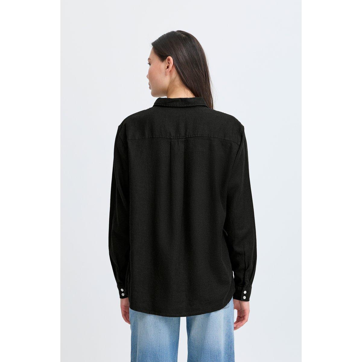 Chemise classique manches longues noir, ICHI